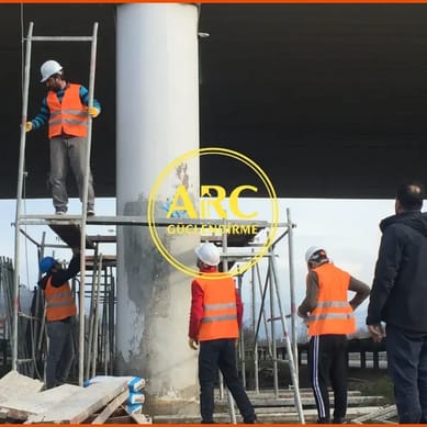Şilede'da karbon fiber ile bina güçlendirme uygulama detayı